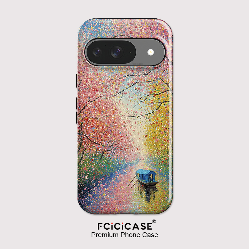 Google Pixel 8A - Fcicicase Casing Ponsel Gambar Perahu Pohon
