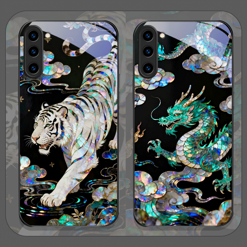 Samsung Galaxy S25 - Casing Ponsel Kaca Temper Bermotif Tekstur