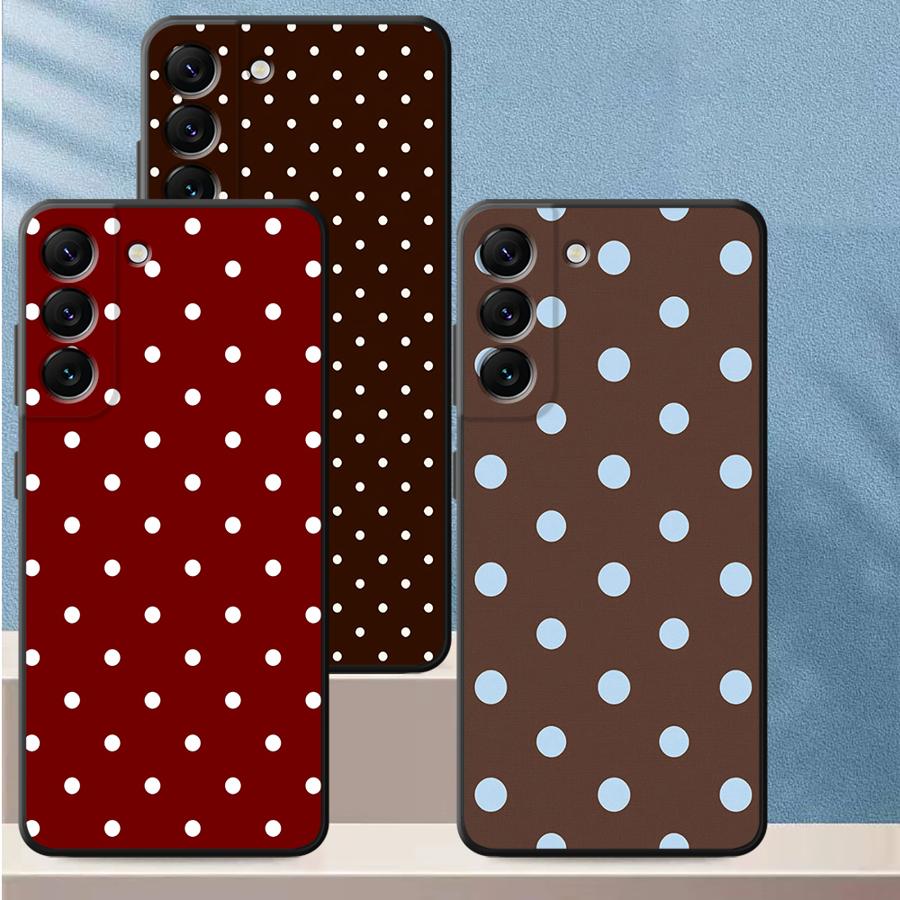 Samsung Galaxy A55 - Casing Polkadot Retro untuk Samsung Galaxy