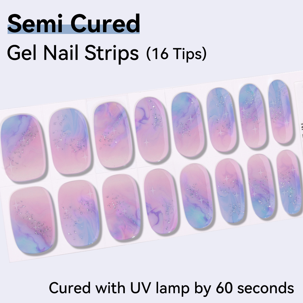 Strip Kuku Gel Semi-Cured 16 T - Full Cover Adhesive ulasan dan harga